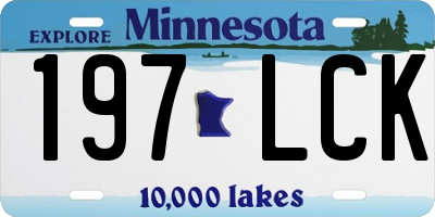 MN license plate 197LCK