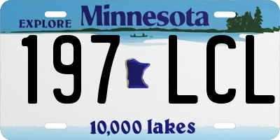 MN license plate 197LCL
