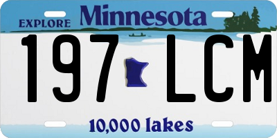 MN license plate 197LCM