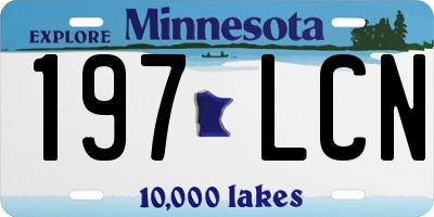 MN license plate 197LCN