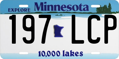 MN license plate 197LCP