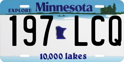 MN license plate 197LCQ