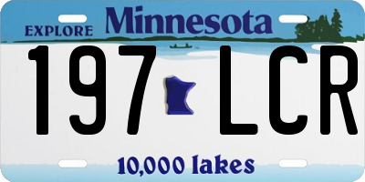 MN license plate 197LCR