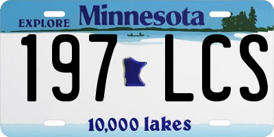 MN license plate 197LCS