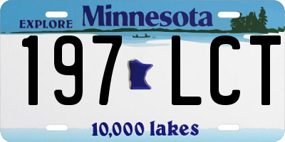 MN license plate 197LCT