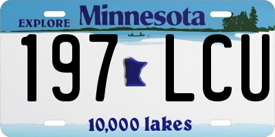 MN license plate 197LCU