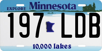 MN license plate 197LDB