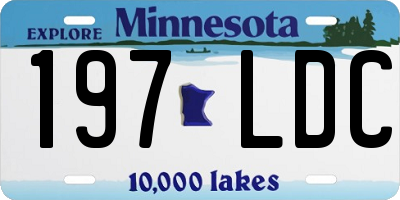 MN license plate 197LDC