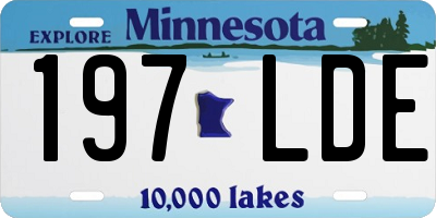 MN license plate 197LDE
