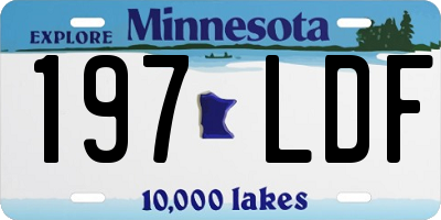 MN license plate 197LDF