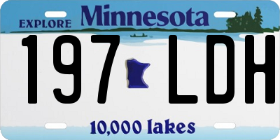 MN license plate 197LDH