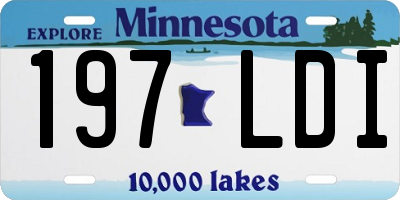 MN license plate 197LDI