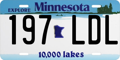 MN license plate 197LDL