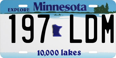MN license plate 197LDM