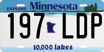 MN license plate 197LDP
