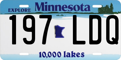 MN license plate 197LDQ