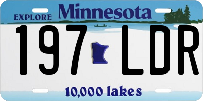 MN license plate 197LDR