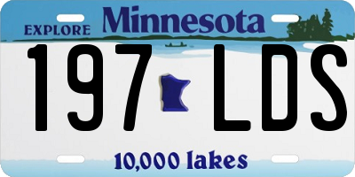 MN license plate 197LDS