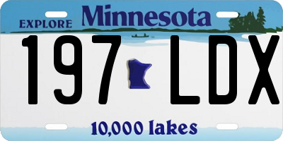 MN license plate 197LDX