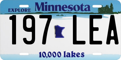 MN license plate 197LEA