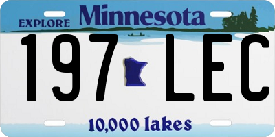 MN license plate 197LEC