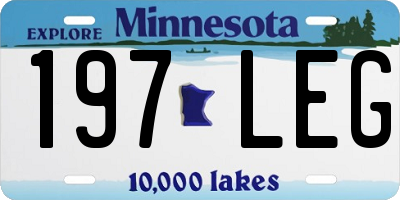 MN license plate 197LEG