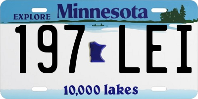 MN license plate 197LEI
