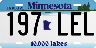 MN license plate 197LEL