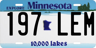 MN license plate 197LEM