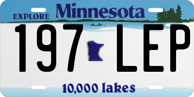MN license plate 197LEP
