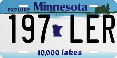 MN license plate 197LER