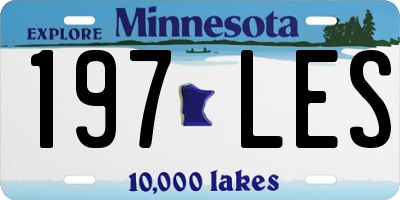 MN license plate 197LES