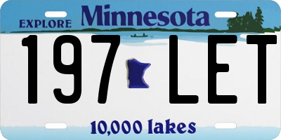 MN license plate 197LET