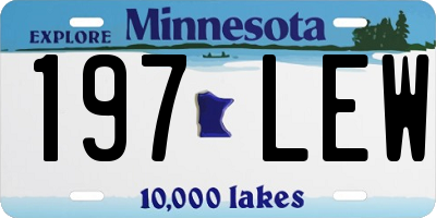 MN license plate 197LEW
