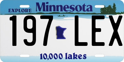 MN license plate 197LEX