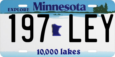 MN license plate 197LEY