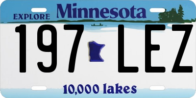 MN license plate 197LEZ