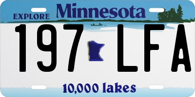 MN license plate 197LFA