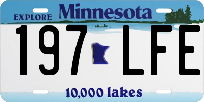 MN license plate 197LFE