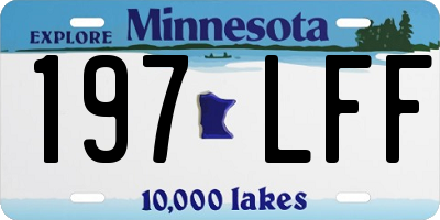 MN license plate 197LFF