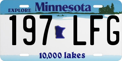 MN license plate 197LFG