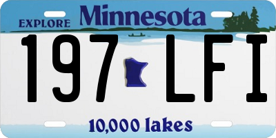 MN license plate 197LFI