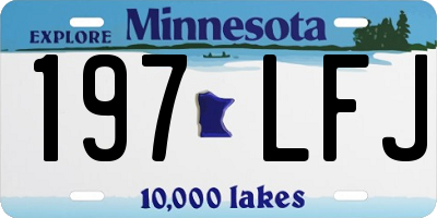 MN license plate 197LFJ