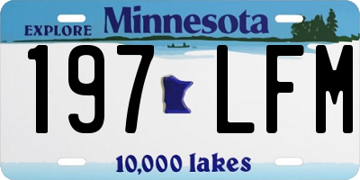 MN license plate 197LFM