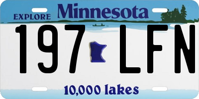 MN license plate 197LFN
