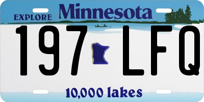 MN license plate 197LFQ