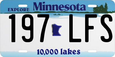MN license plate 197LFS
