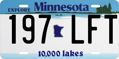 MN license plate 197LFT
