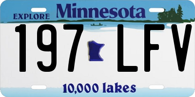 MN license plate 197LFV