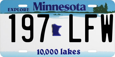 MN license plate 197LFW